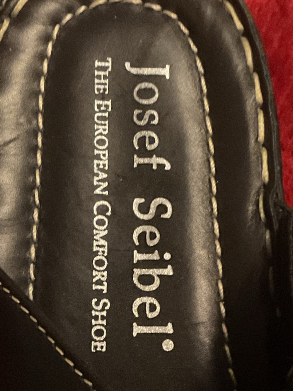 Josef Seibel Women’s Black Leather Slip-On Mules Size 7.5 Retail $175 Worn Once - Picture 5 of 5